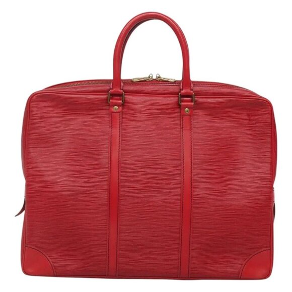 LOUIS VUITTON Epi Porte Documents Voyage Business Bag Red M54477 LV Auth 125781 - Picture 2 of 16